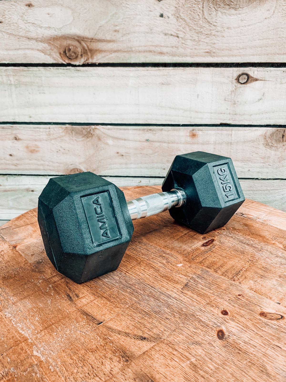 Buy online High Quality Hex Dumbbells - (Sold in pairs) - Amica Fitness